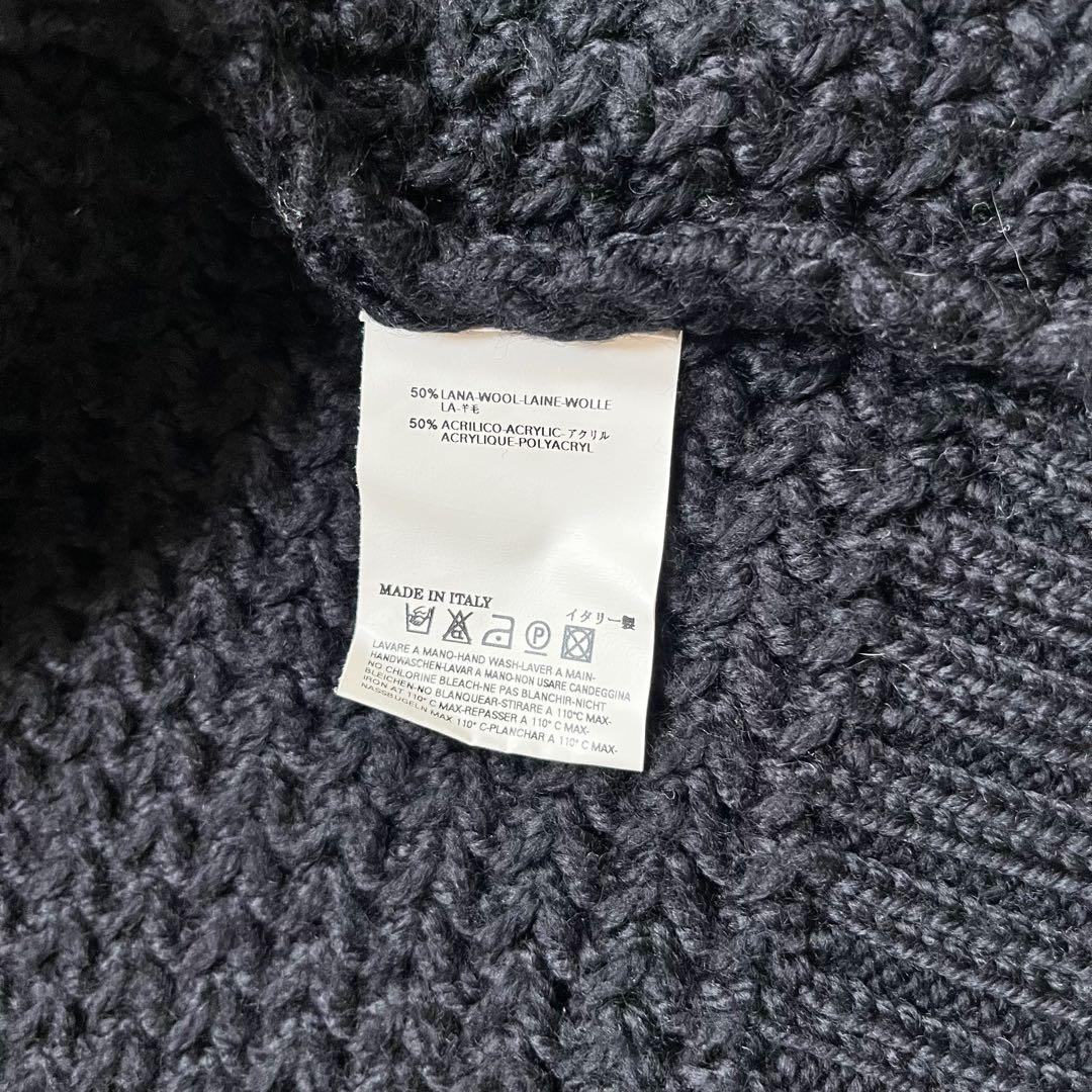 ディースクエアード DSQUARED2 ワッペン ブラック 黒ニットカーディガン