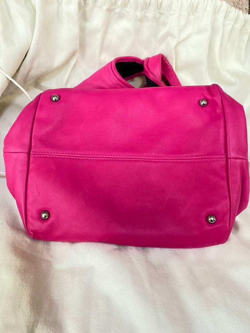 ロエベ LOEWE ハンドバッグ カリエ ピンク シルバー レザー ナッパアイレ