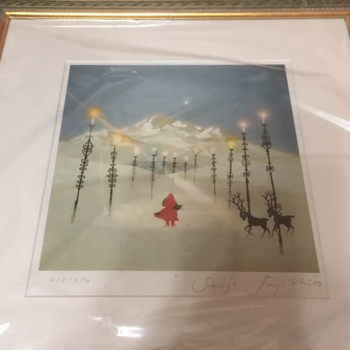 藤城清治 四季のメルヘン4点セットです。購入価格は80万円でした