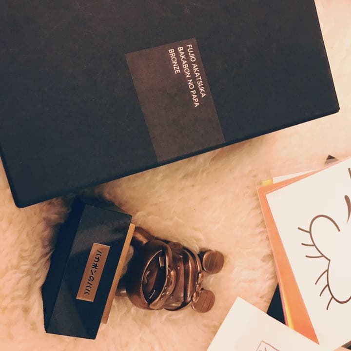 赤塚不二夫 バカボンのパパ ブロンズ像 サイン入り