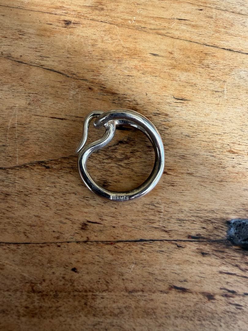 HERMES スカーフリング シルバー