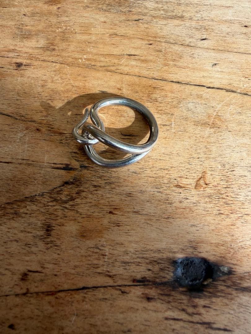 HERMES スカーフリング シルバー