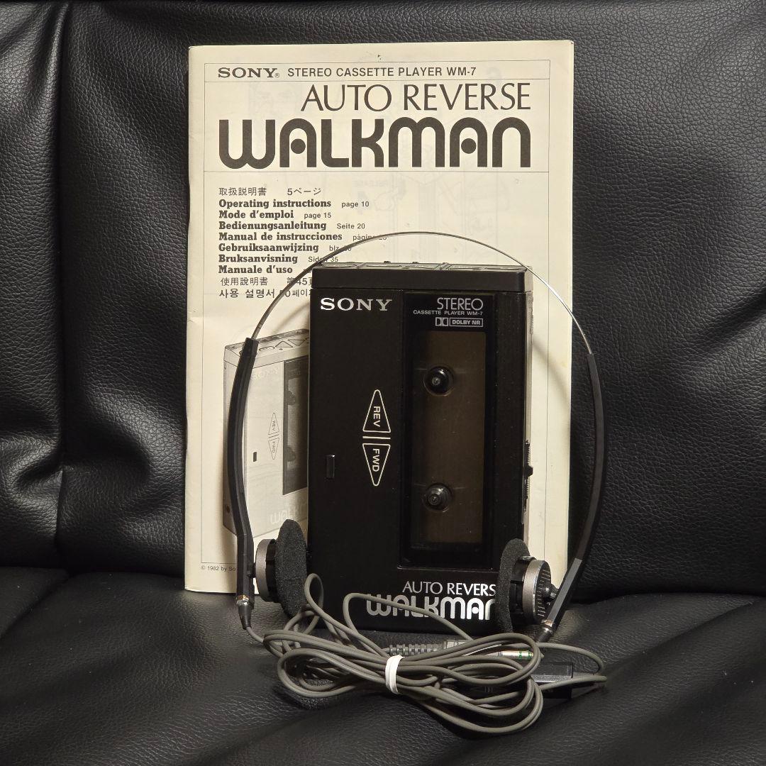 SONY WM-7 オートリバースカセットプレーヤー MDR-W5付き