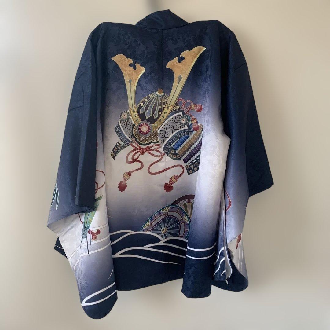 5歳　男の子 110〜120 七五三 着物 ブルー系 12点　フルセット