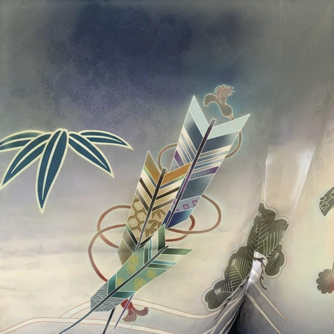 5歳　男の子 110〜120 七五三 着物 ブルー系 12点　フルセット