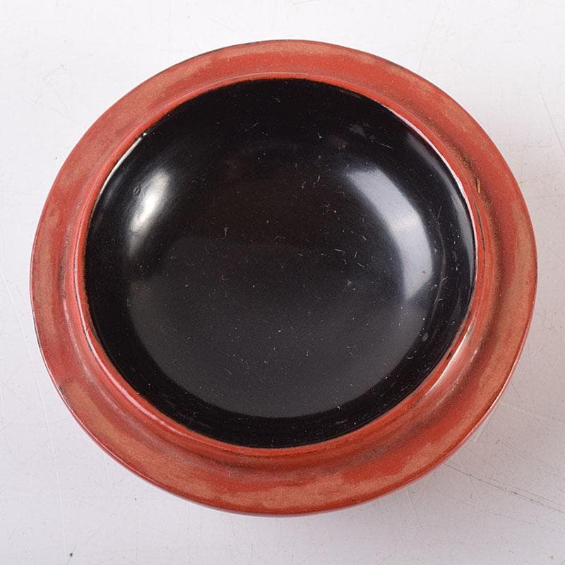 中国　堆朱　倶利雕　香合　時代箱付　M　R8563