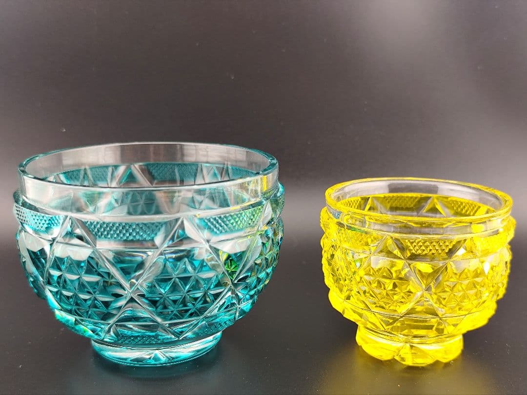 ☆美品☆薩摩切子 小付鉢（切子、江戸切子、薩摩切子）