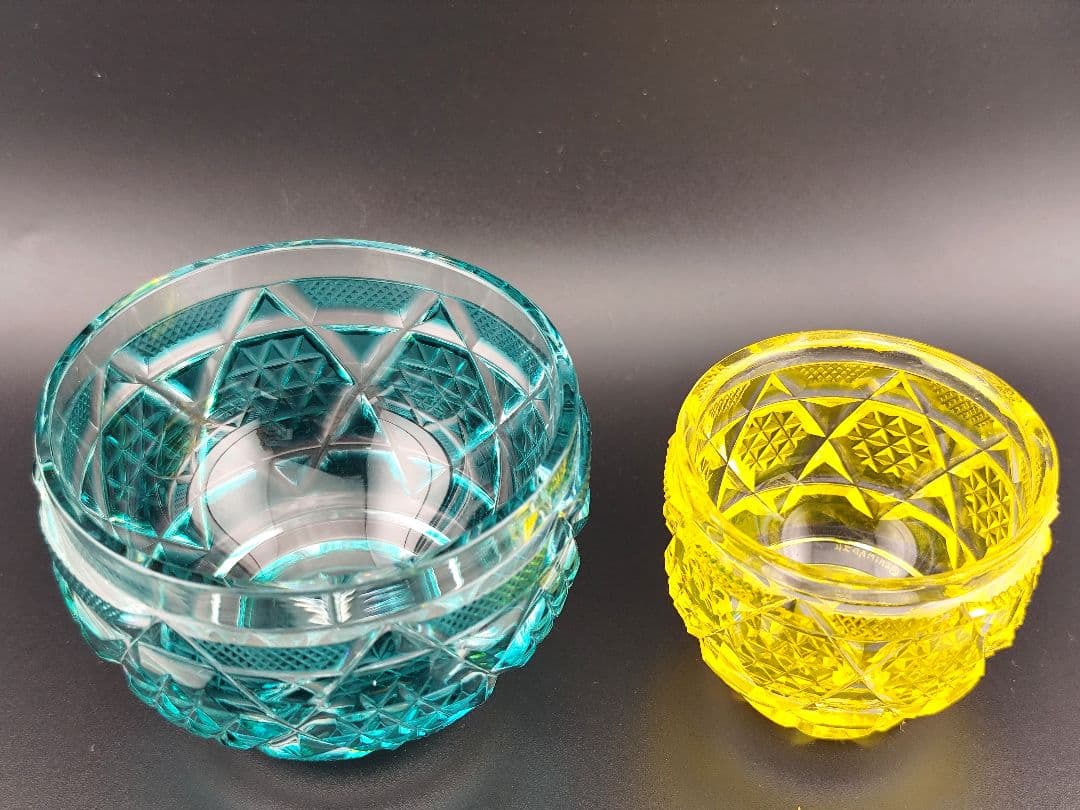 ☆美品☆薩摩切子 小付鉢（切子、江戸切子、薩摩切子）