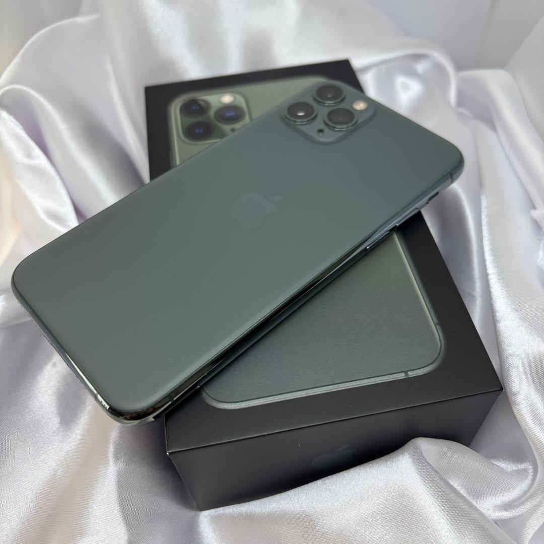 iPhone11pro ミッドナイトグリーン 256GB iface 箱付き