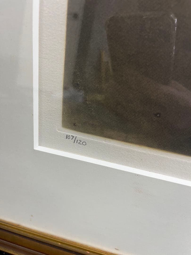 リトグラフ　モティ　乗馬　107/120 直筆サイン