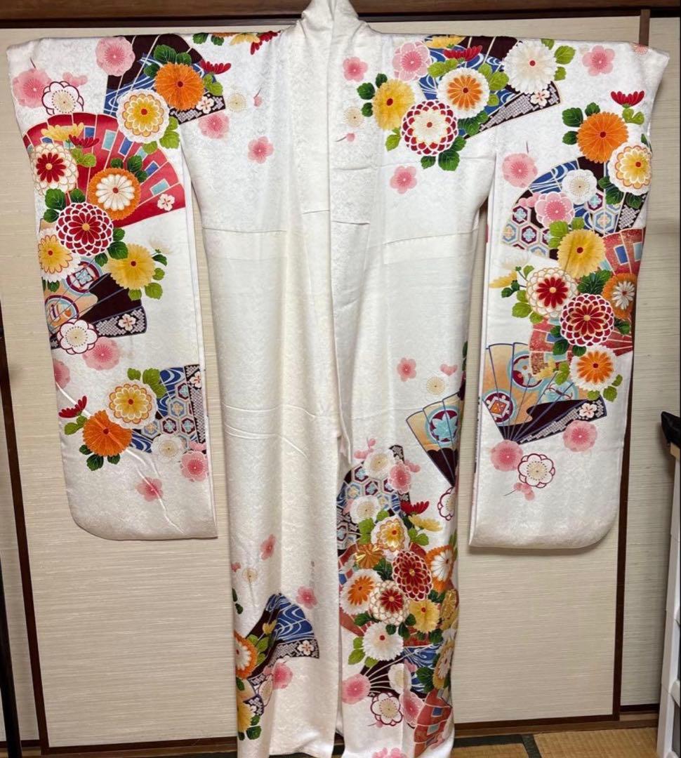 華 扇子 振袖 身丈160