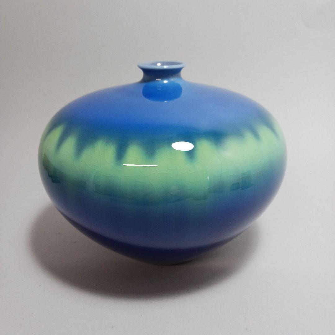 t*r様 三代徳田八十吉　耀彩花瓶　箱無し　人間国宝