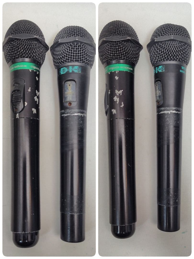 B040【ジャンク】カラオケ ワイヤレスマイク 6本セット レシーバー・充電器付