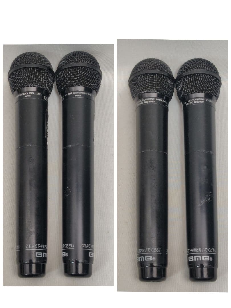 B040【ジャンク】カラオケ ワイヤレスマイク 6本セット レシーバー・充電器付
