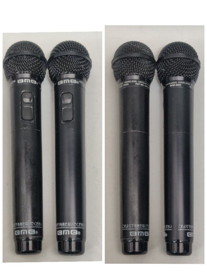B040【ジャンク】カラオケ ワイヤレスマイク 6本セット レシーバー・充電器付