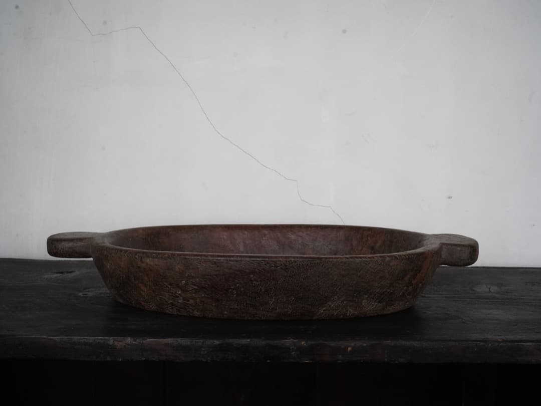 くり抜き鉢 北タイ19-20世紀 / アンティーク 木鉢 木彫り 古民芸 民藝