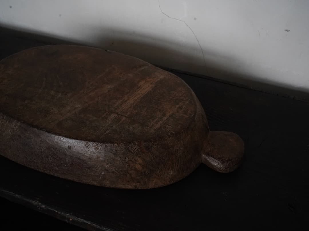 くり抜き鉢 北タイ19-20世紀 / アンティーク 木鉢 木彫り 古民芸 民藝