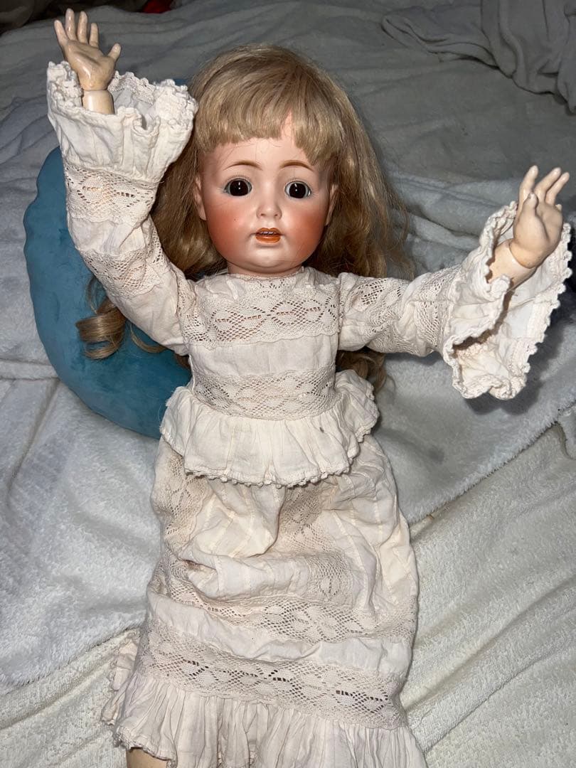 アンティークドール　ケストナー260ビスクドール　本物　女の子着せ替え美術芸術