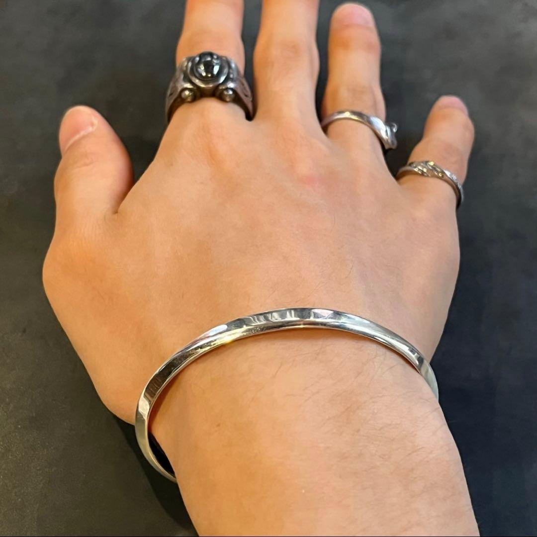 SILVER925 PLANE DESIGN BANGLE/シルバー/バングル