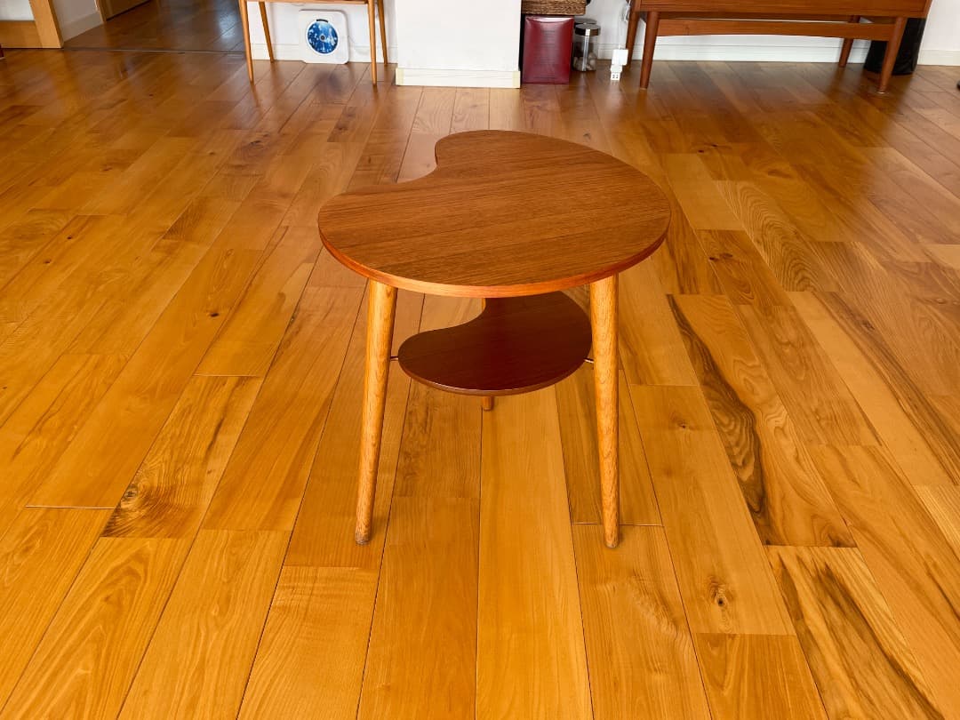 デンマーク製/キドニーシェイプ/サイドテーブル