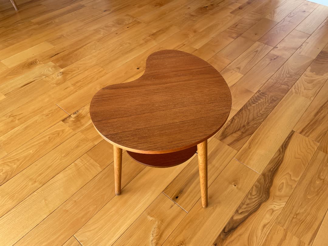 デンマーク製/キドニーシェイプ/サイドテーブル