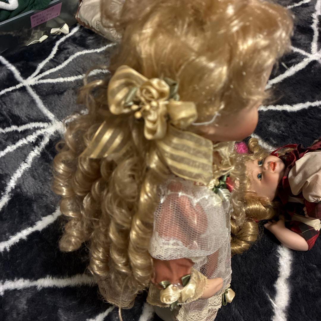 訳あり☆ビスク ドール アンティーク フレンチ 人形♡全ドレス付き ♡50.35