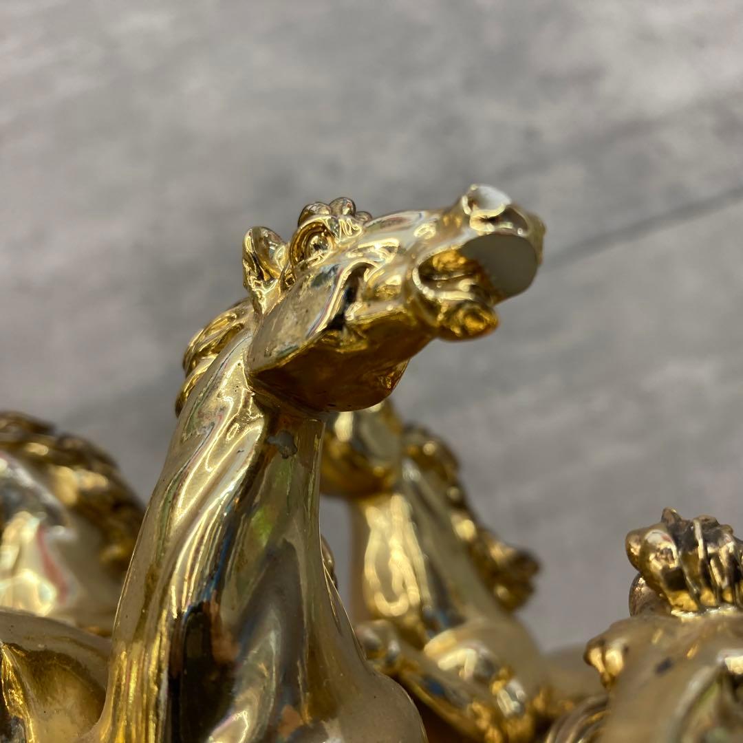 金色 九頭馬 豪華 躍動感 躍動的 置物 ゴールド 装飾品 開運 縁起物 置物