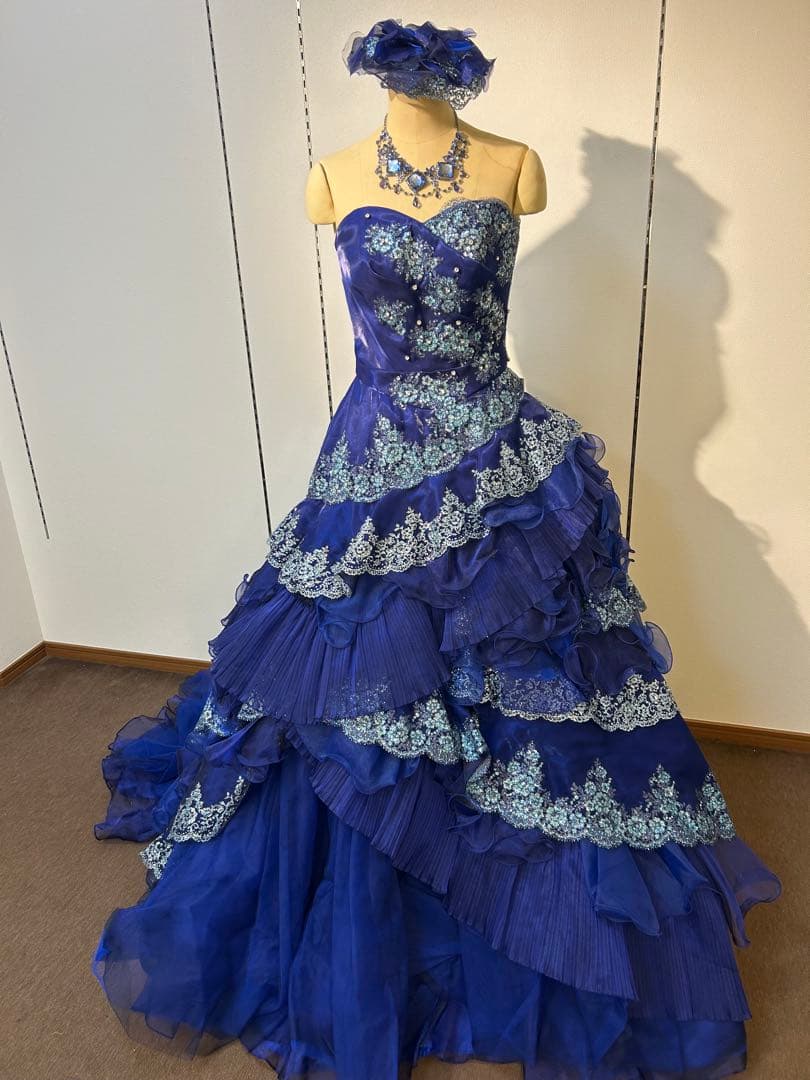 SD-0649 Blue 11-13T ネイビーブルー カラードレス