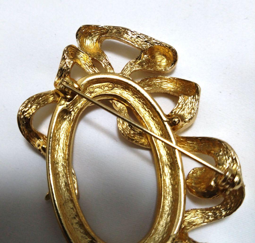 超希少　ChristianDior　リボン　ブローチ