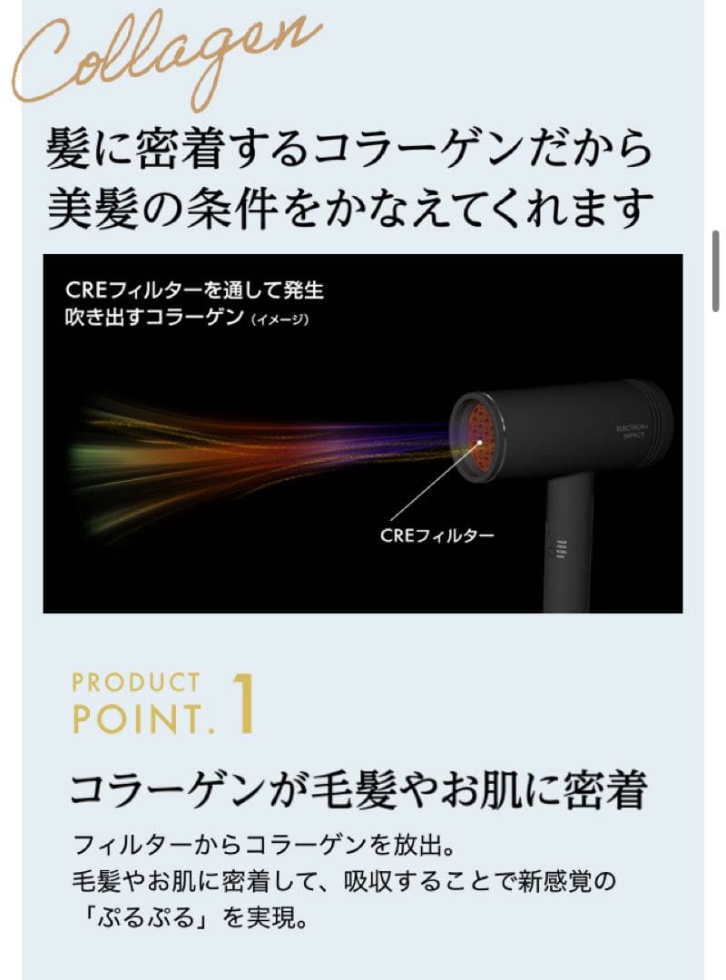 ELECTRON IMPACT ヘアドライヤー 未使用　ハニエル復元エレクトロン