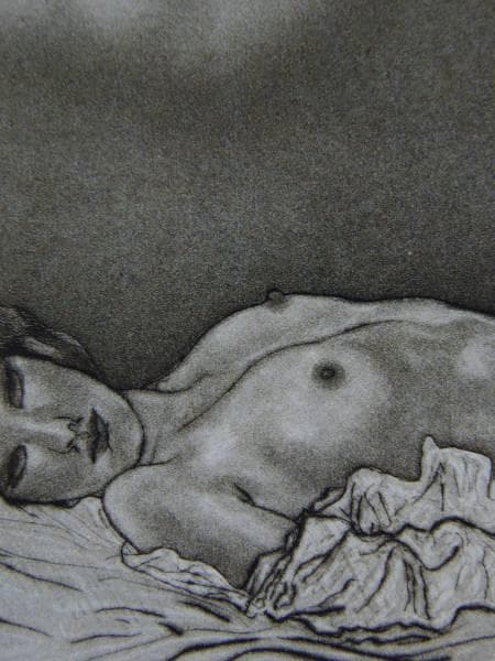 加山又造、ガウンの裸婦'84-①、希少画集画、新品額装、状態良好