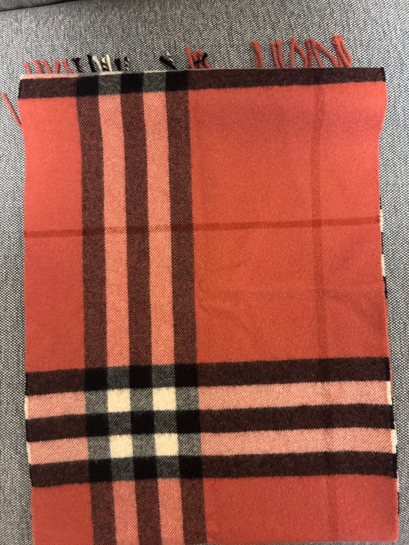 BURBERRY チェック柄マフラー ピンク系