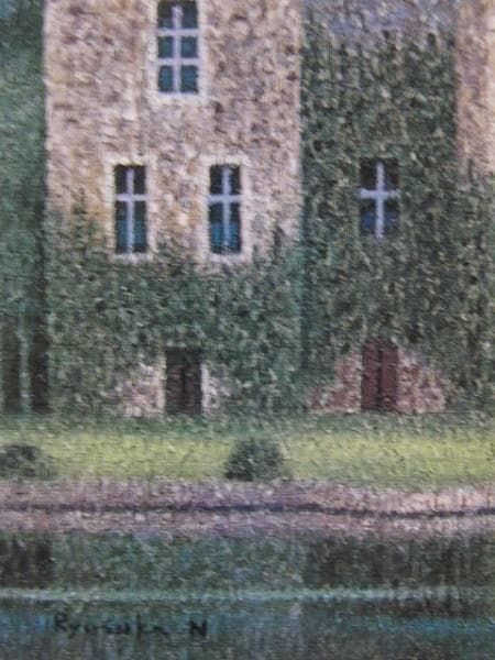 中根寛、【白い塔（フランス　ブルゴーニュ）】、希少な額装用画集より