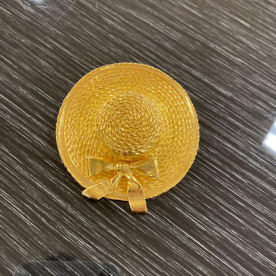 CHANEL シャネル アクセサリー ブローチ 麦わら帽子 レディース 人気