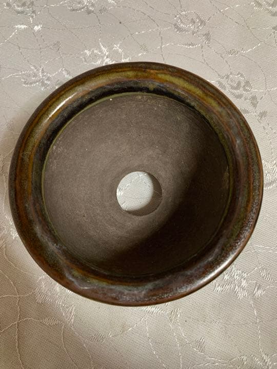 陶翠　唐獅子　丸　盆栽鉢