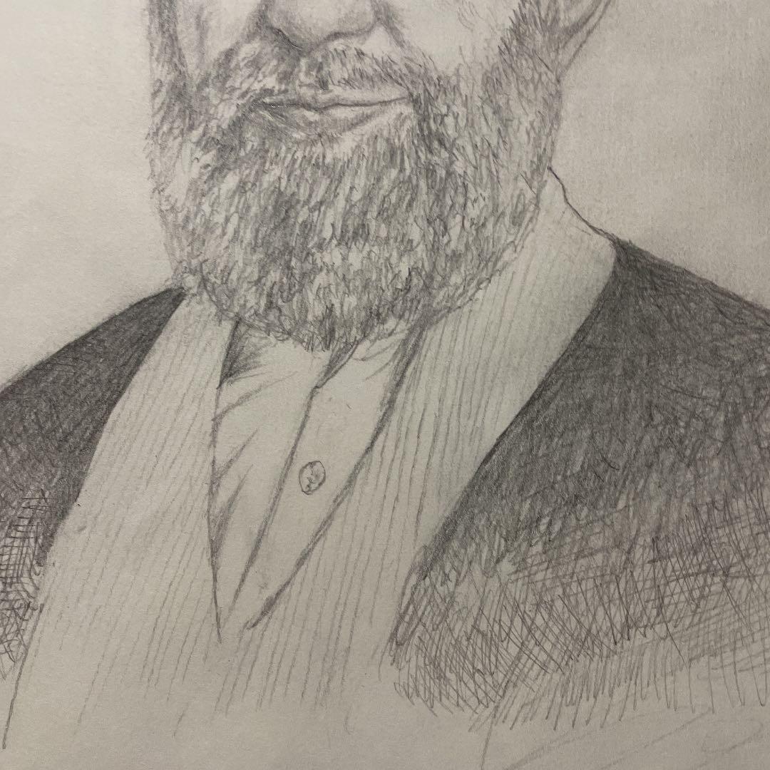 鉛筆画　ハメネイ師