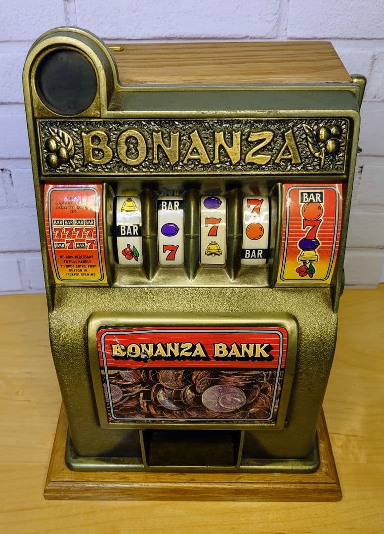 BONANZA BANK レトロ スロットマシーン 貯金箱