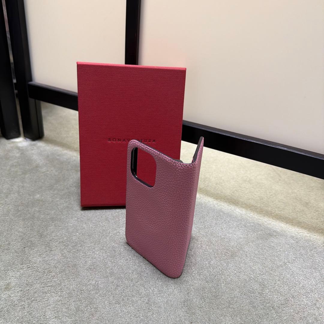 美品！BONAVENTURA iPhone14proケース タッフィーピンク