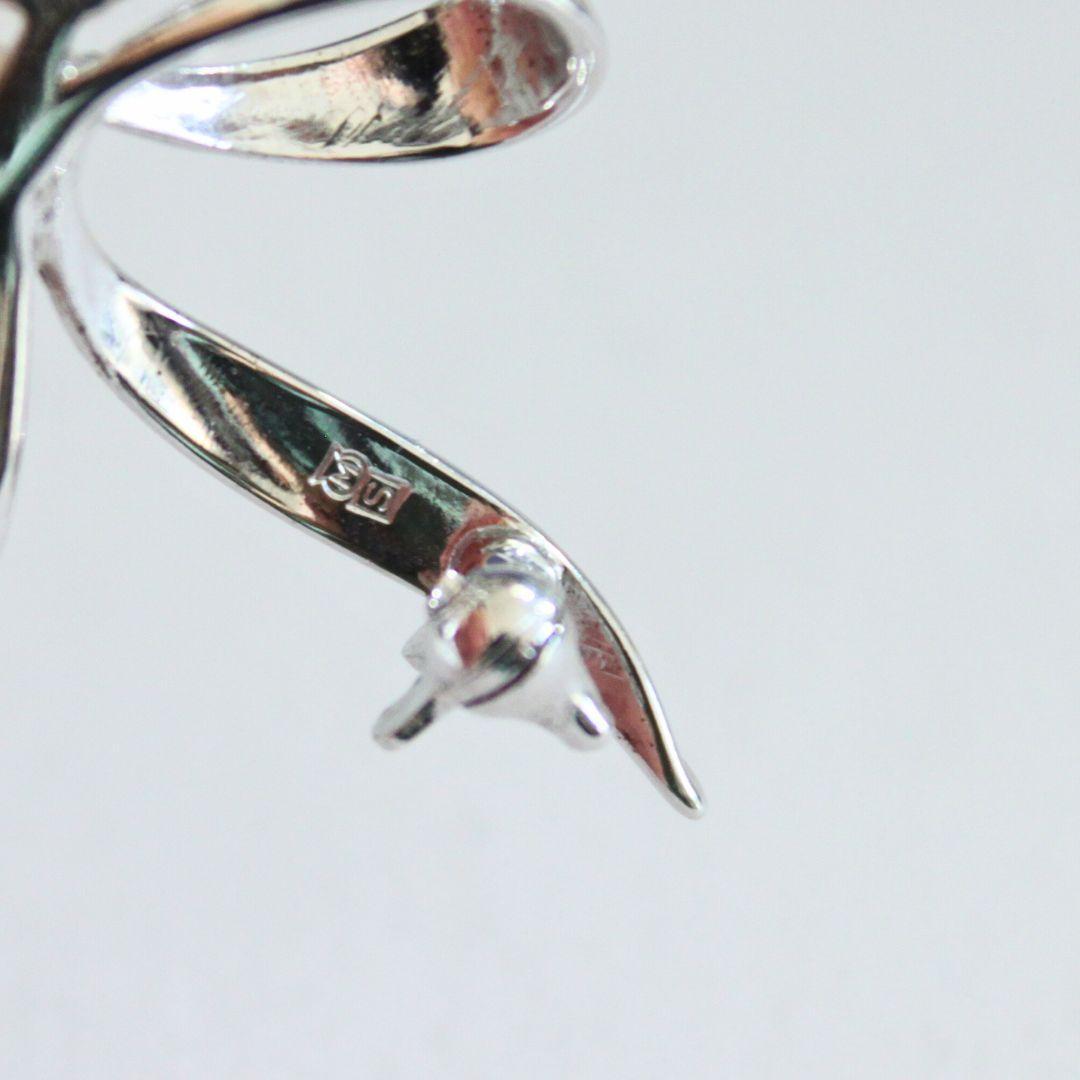 【美品】MIKIMOTO ミキモト パールリボン ブローチ