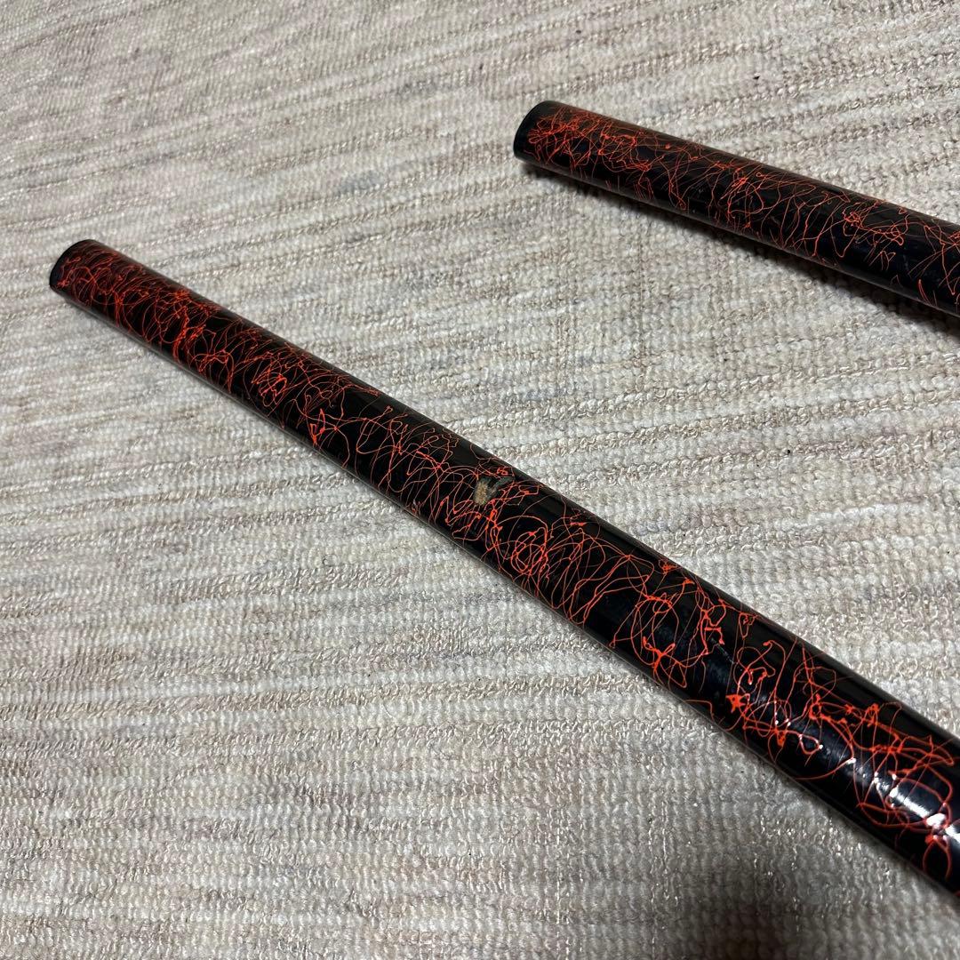 模造刀 赤黒鞘 二本セット