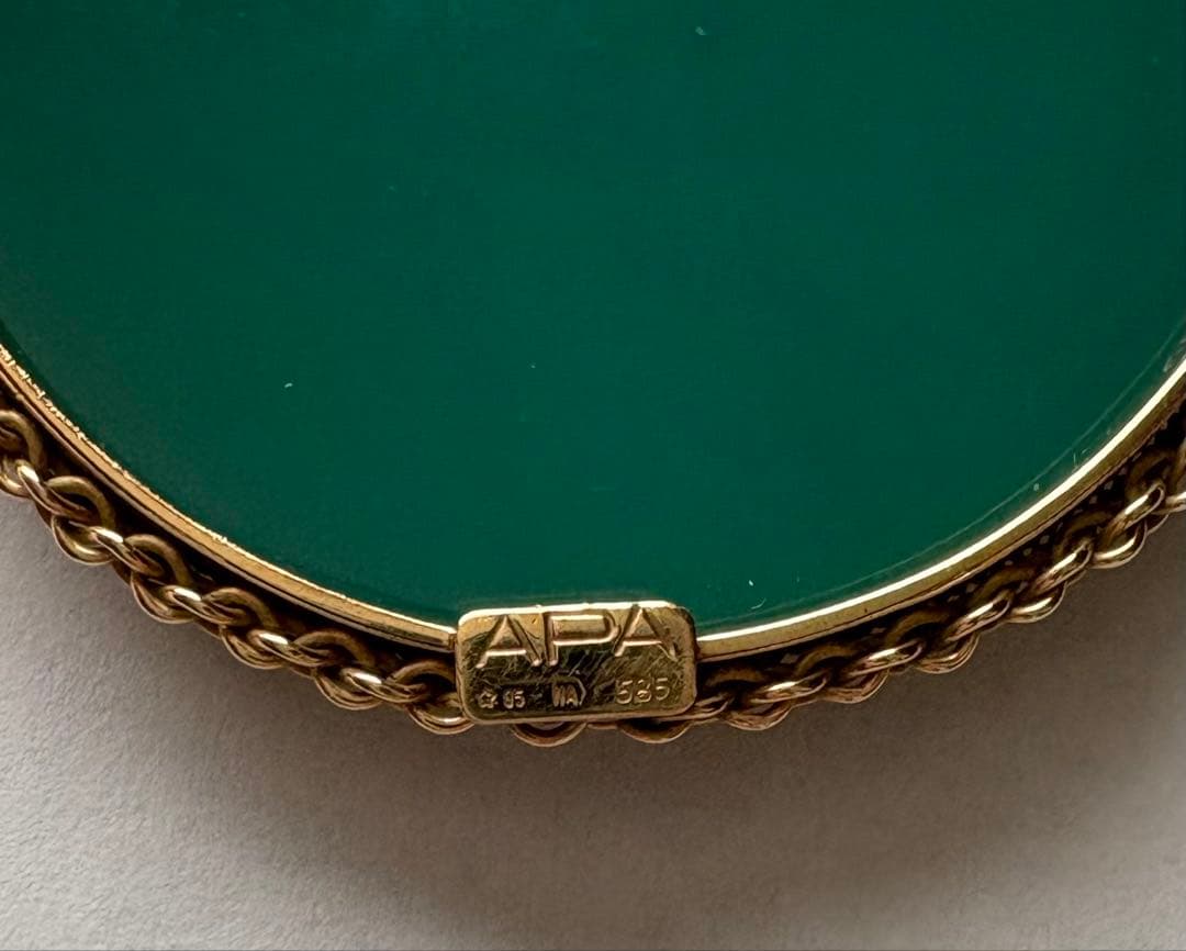 イタリア カメオ ブローチ シェルカメオ 14金フレーム　APA 585