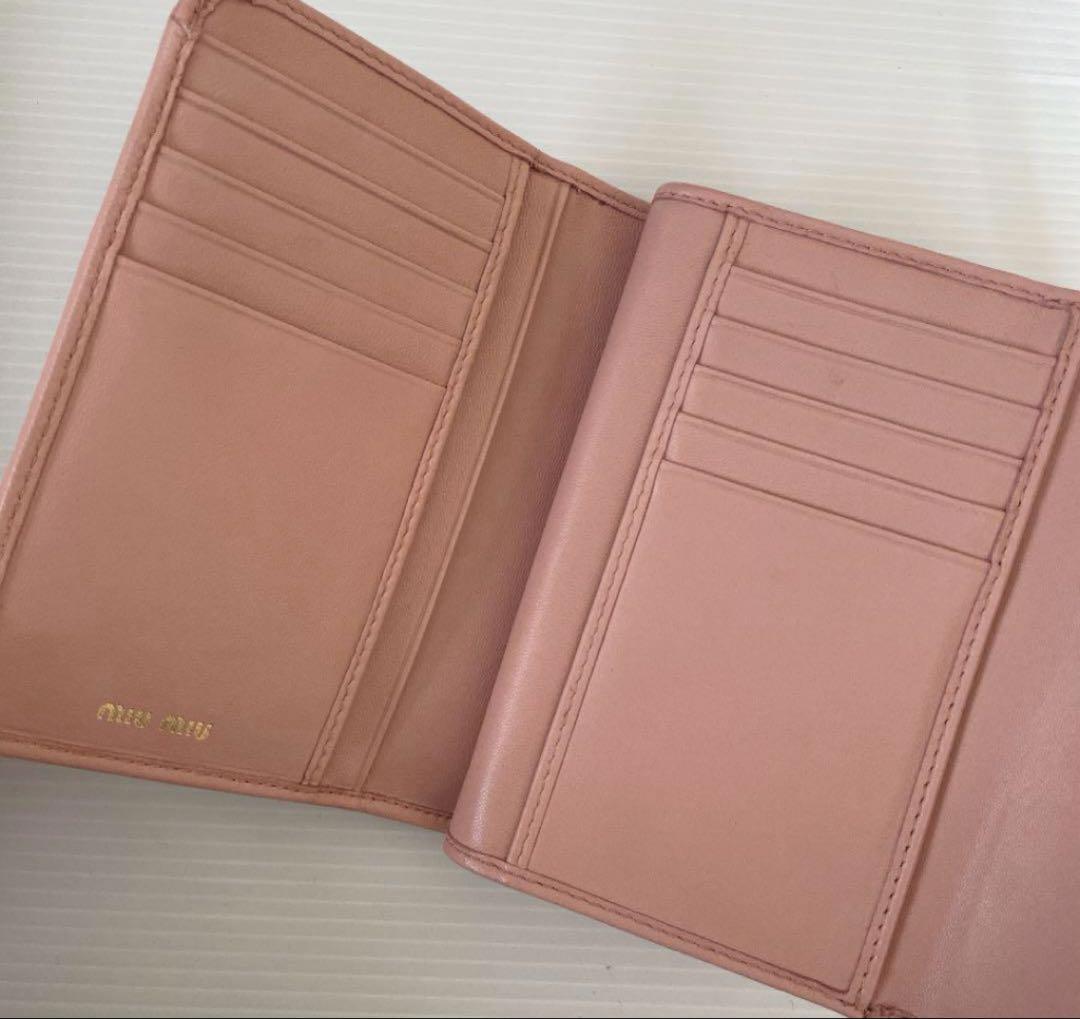 さ*ら様 【美品】miumiuミュウミュウマテラッセL字ファスナー折り財布