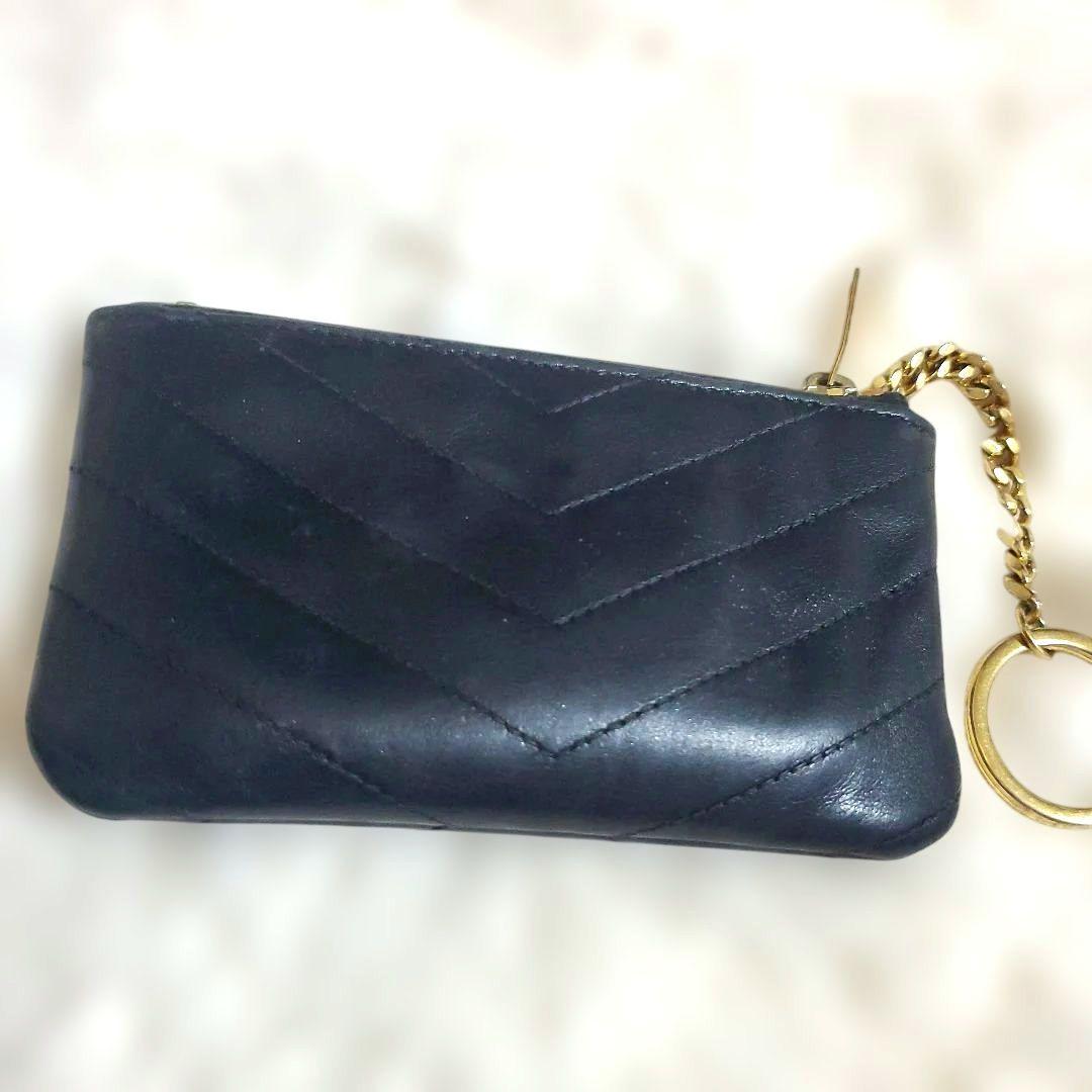 SAINT LAURENT ブラック カサンドラ マトラッセ キー ケース