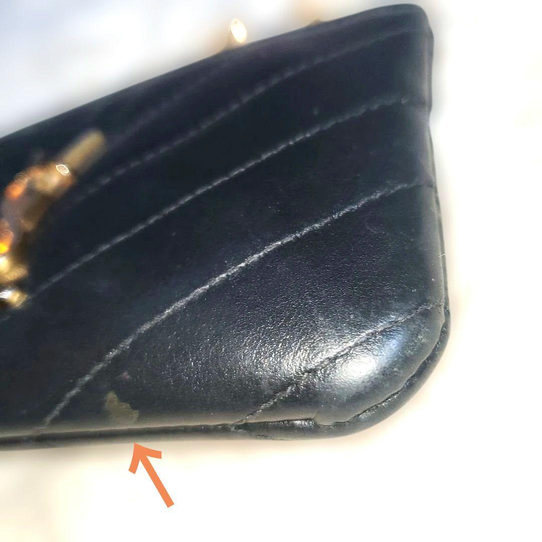 SAINT LAURENT ブラック カサンドラ マトラッセ キー ケース