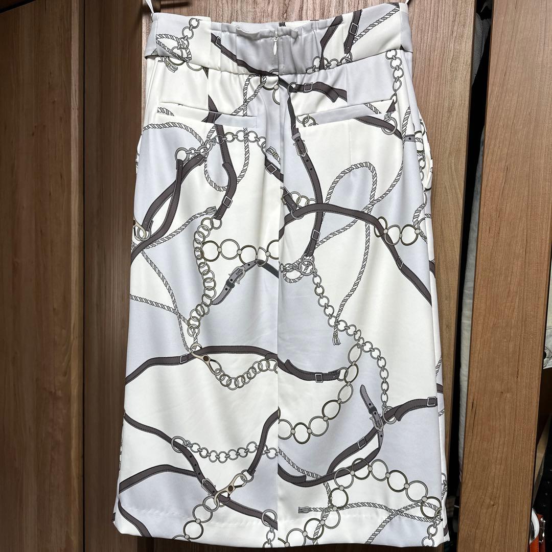 PINKY&Dianne チェーン柄 タイトスカート M