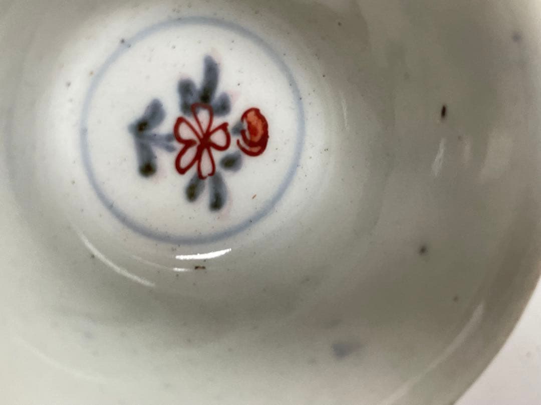 骨董　アンティーク　古伊万里　輸出伊万里　色絵　猪口　盃　酒器　カップ　輸出手