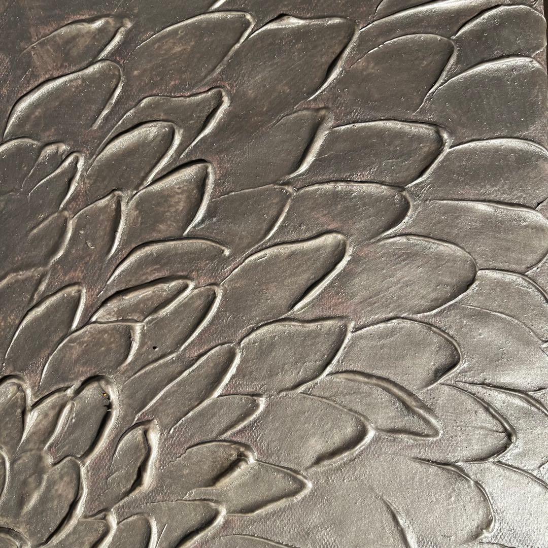 ★秀作★ 手書き油絵 シルバーペタル 肉筆絵画 インテリア 油彩画