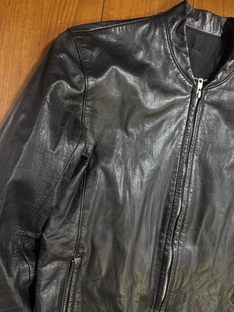 LAD MUSICIAN 本革 シングルライダースジャケット ブラック 42