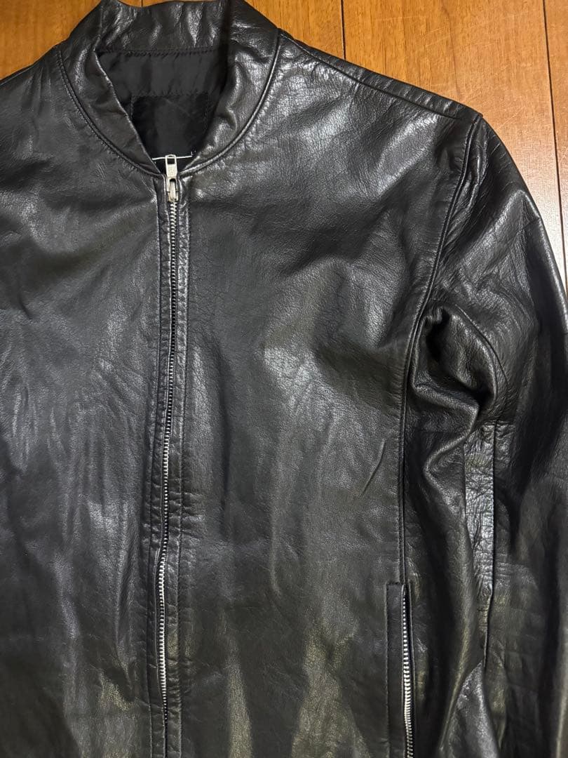 LAD MUSICIAN 本革 シングルライダースジャケット ブラック 42