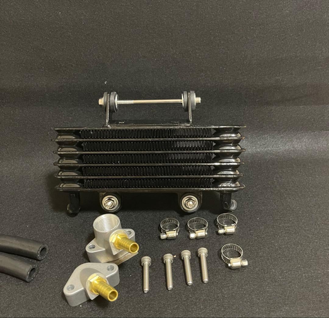 ［新品］Z1/Z2純正タイプ オイルクーラー カワサキ 汎用【セット】